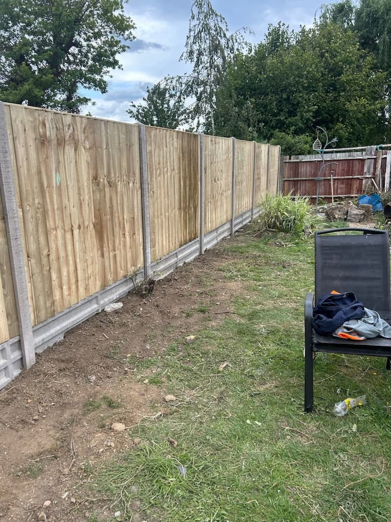 Complete garden landscaping with new fencing in Maidstone